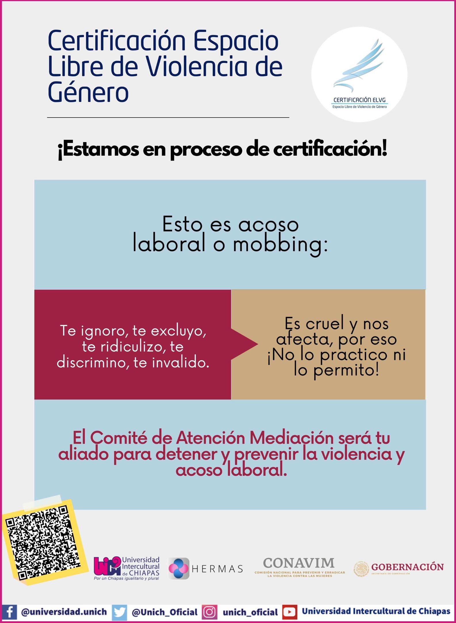 Certificaci N Espacio Libre De Violencia De G Nero Unich